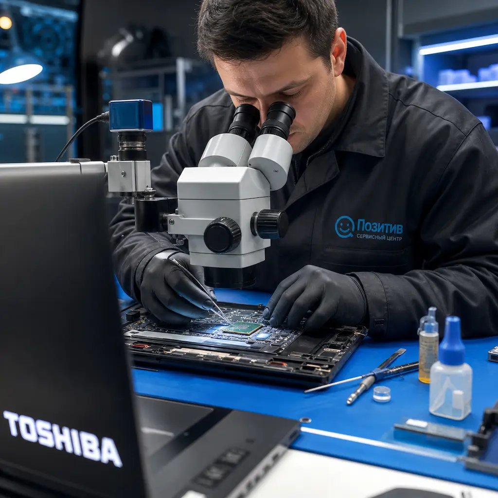 Замена видеокарты ноутбука Toshiba в Иркутске