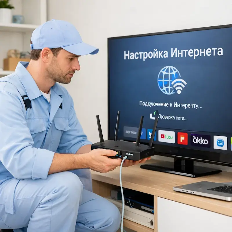 Настройка интернета на телевизоре в Иркутске