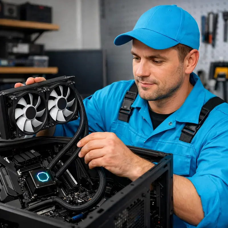 Установка водяного охлаждения на компьютер в Иркутске