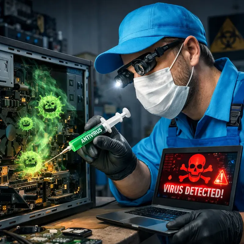 Лечение компьютера от вирусов в Иркутске на дому